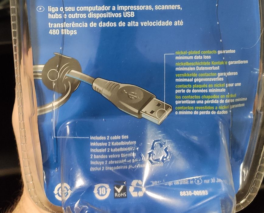 Cabo USB 5 metros para Impressoras (alta qualidade)