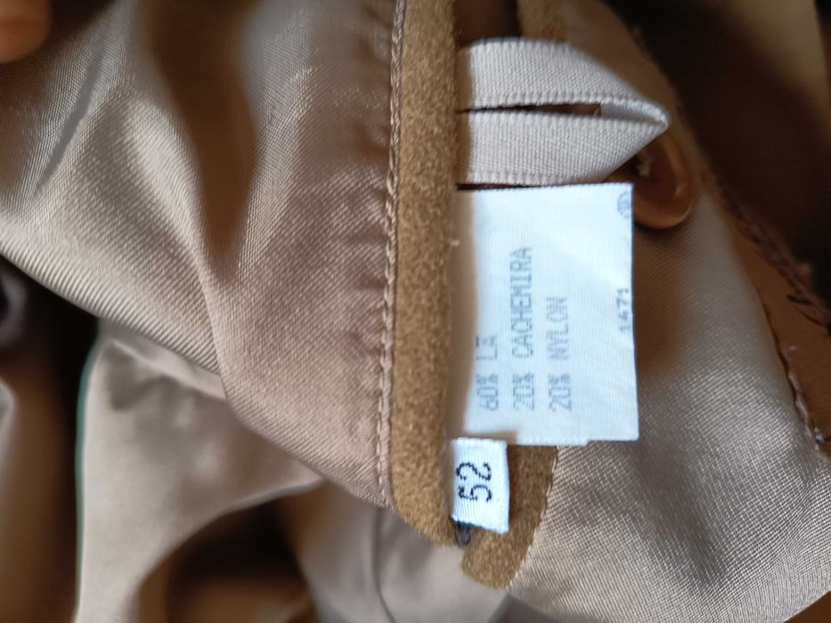 Sobretudo Homem (lã+cachemira)(camel)(tam. 52)