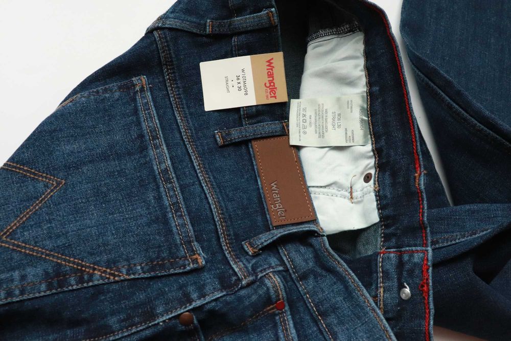 WRANGLER STRAIGHT W36 L30 męskie spodnie jeansy regular straight nowe okazja