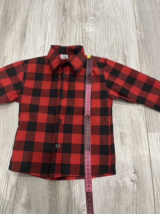Рубашка нова дитяча червона у клітинку на хлопчика 2роки 92 розмір
