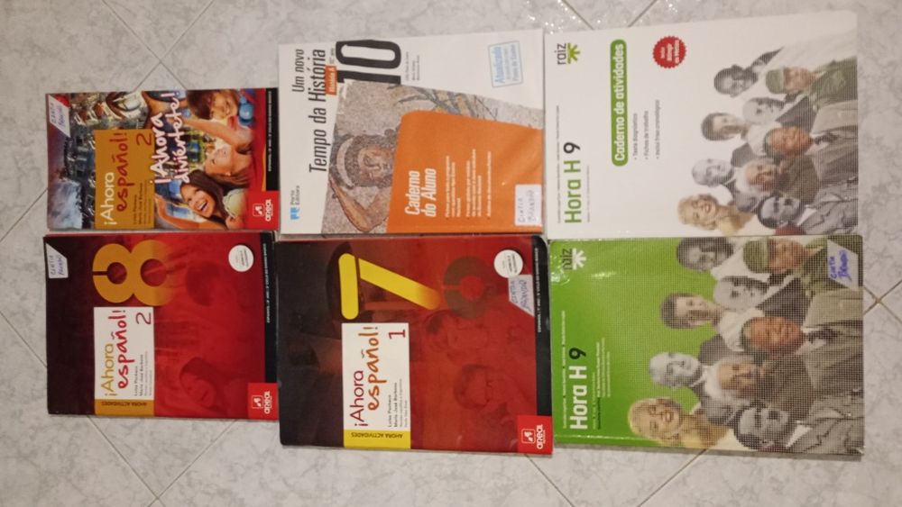 Livros / manuais / cadernos de atividades / exercícios escolares