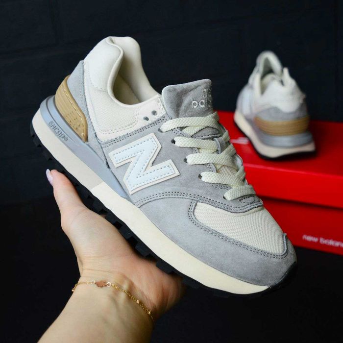 New Balance 574 Legacy Gray Beige жіночі кросівки сірі з бежевим, розмір 37–41