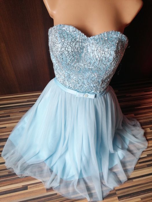 Sukienka księżniczka S błękitna