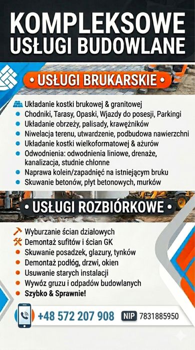 Wykonujemy usługi budowlane