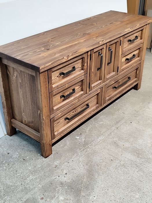 Szafka łazienkowa komoda drewniana pod umywalkę nablatową