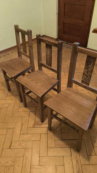 Conjunto de 3 cadeiras antigas