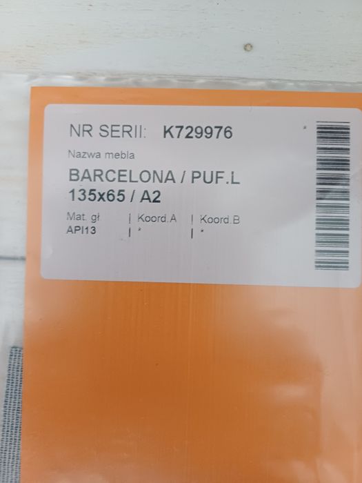 Pufa Barcelona turkus morski Wajnert