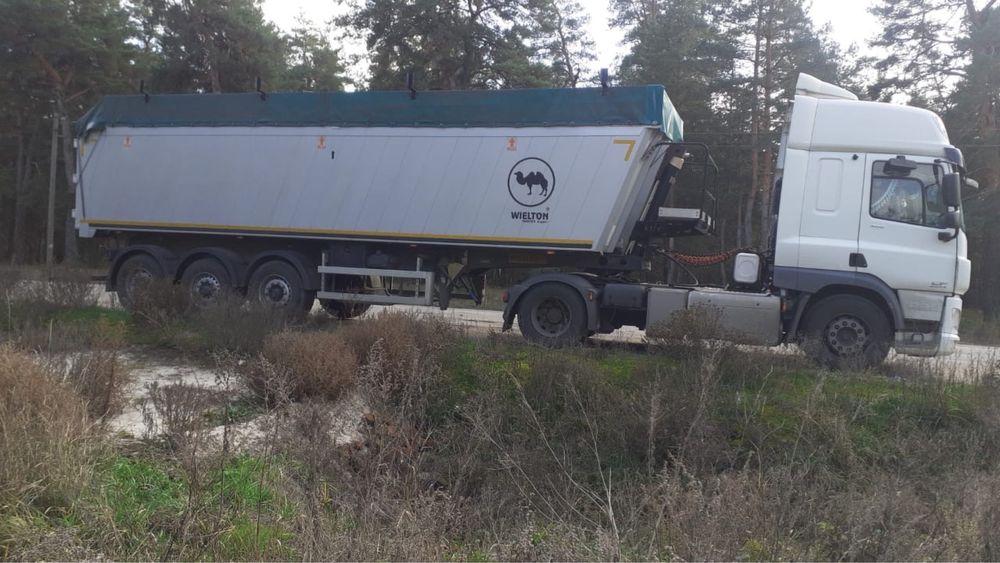 Напівпричеп самоскид Wielton NW 3 + сідловий тягач DAF або MAN