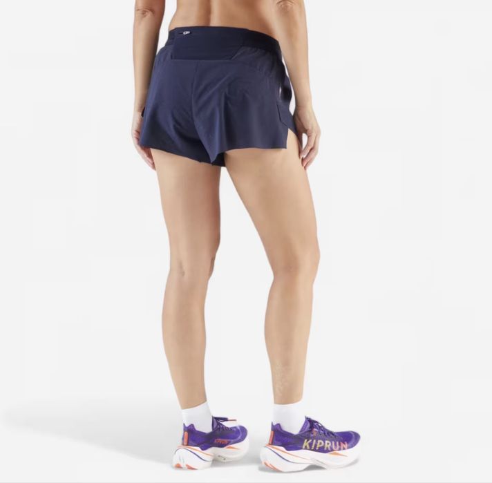 2 Calções Corrida e Trail Running Leves Mulher KIPRUN Azul-marinho e preto