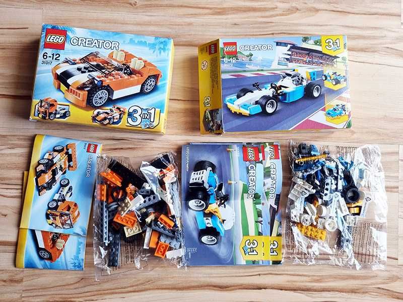 Lego Creator 31017 i 31072 Słoneczny Śmigacz i Potężne Silniki