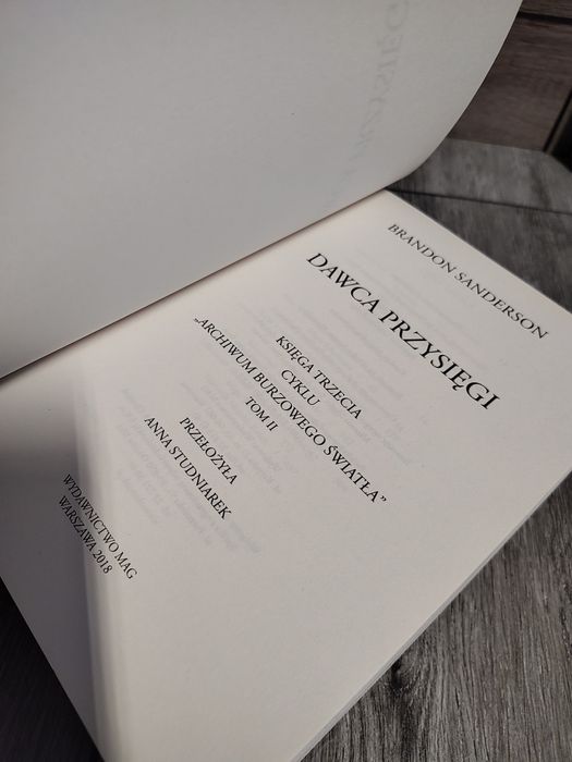 Brandon Sanderson "Dawca przysięgi" tom 1 i 2