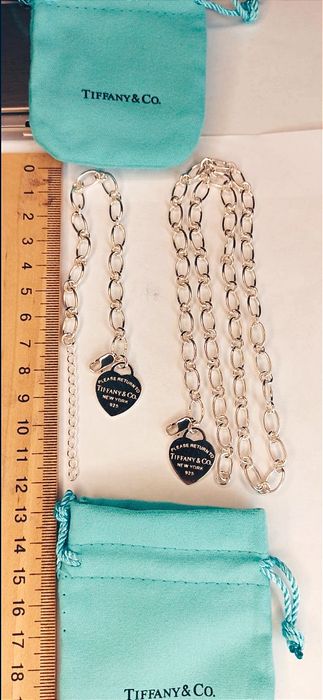 Колье с браслетом серебряные