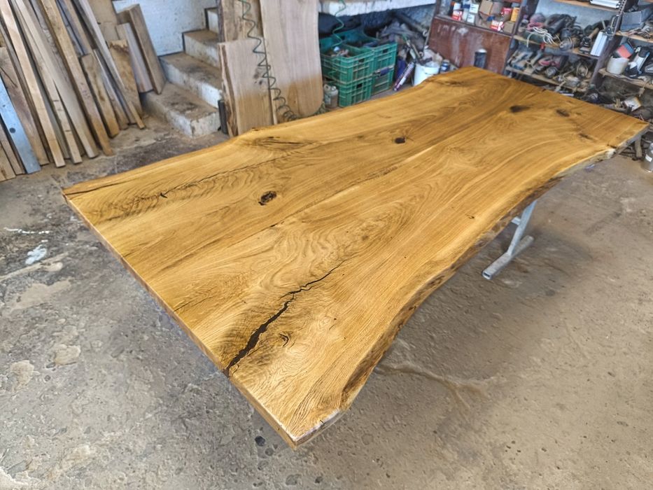 Blat dębowy• 180x80• na stół Live Edge