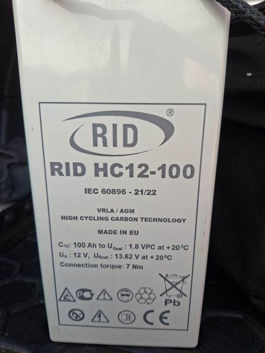Аккумулятор RID HC12-100, продам акамулятор, акамуляторна  батарея