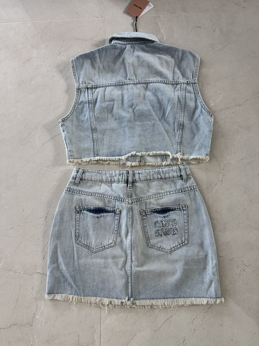 Jeansowy miekki komplet Miu Miu