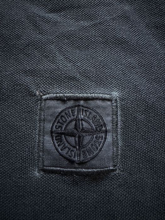 Футболка поло stone island stone original wash garment dyed