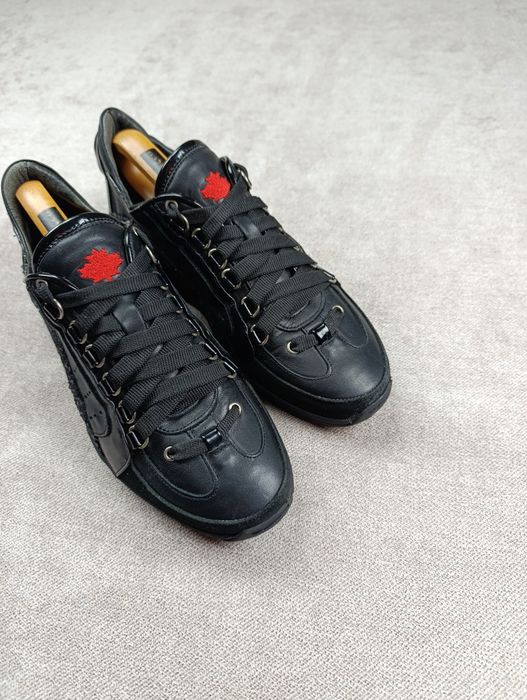 Женские кожаные кроссовки dsquared2