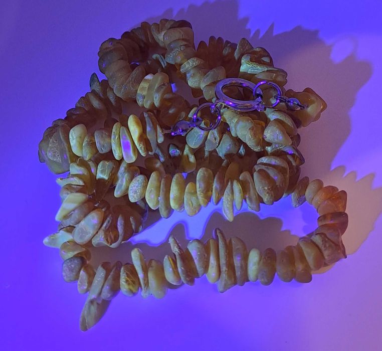 Korale z bursztynu, BURSZTYN bałtycki sieczka odkorowana #996