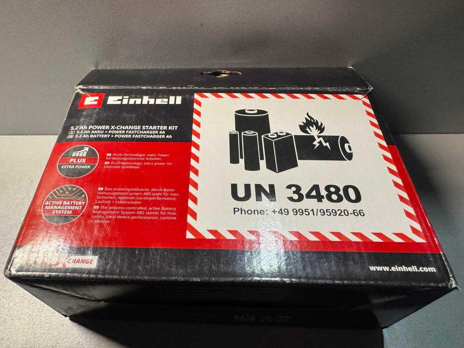 Зарядний пристрій + Акумулятор для Einhell 18,0V 5,2Ah (4512114) Новий!