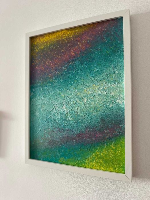 Pintura abstrata em acrílico