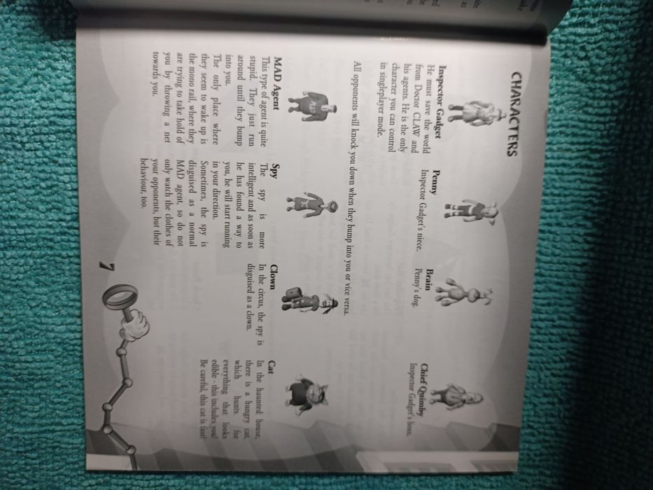 Ps1 Inspector Gadget psx psone Książeczka Manual Angielski