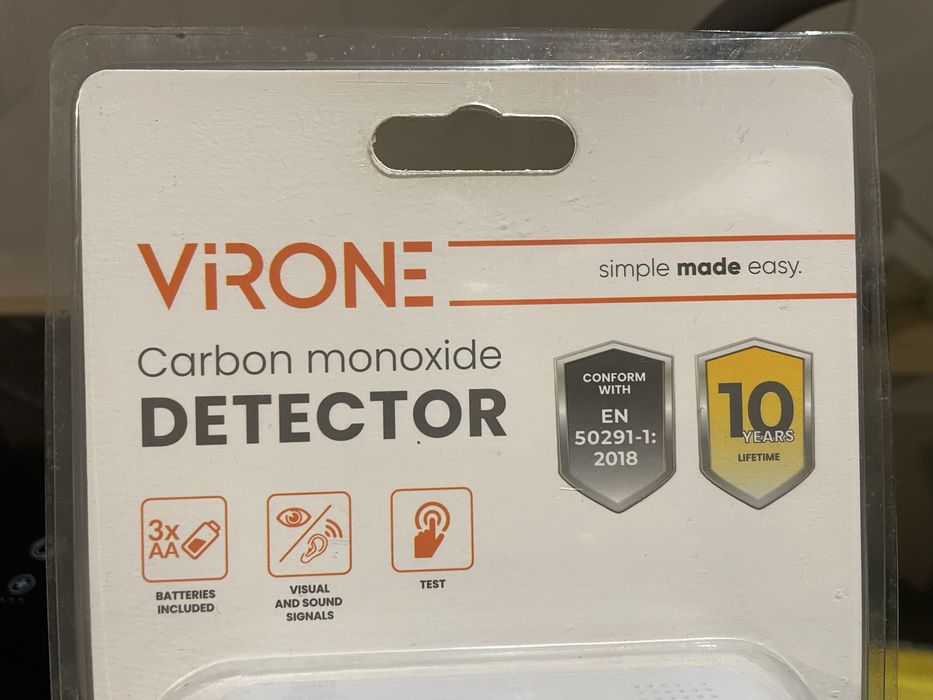 NOWY czujnik detektor tlenku węgla DC-3 Virone bezprzewodowy