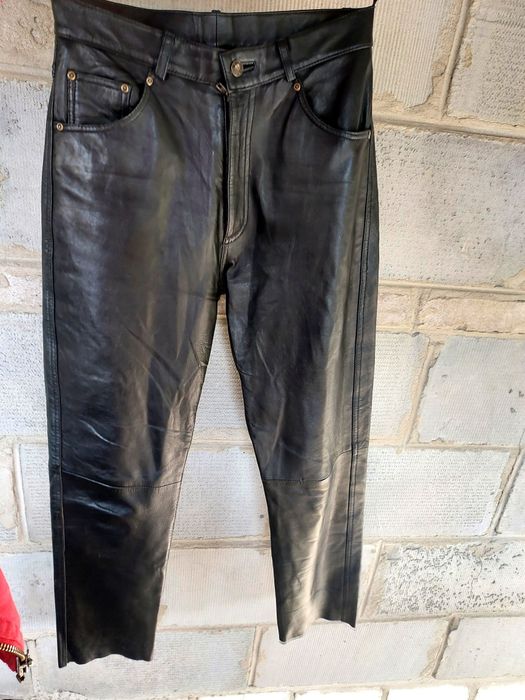 Spodnie skóra naturalna leather rozmiar 30 ale wypada na m