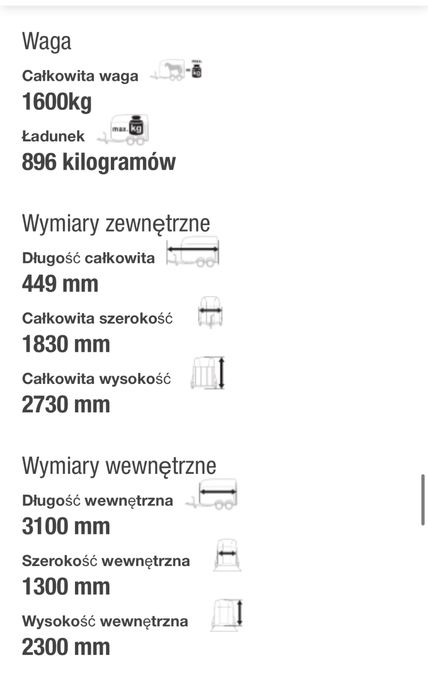 Nowa Boeckmann UNO JEDNOKONNA 1 konna 1100 kg  kat B