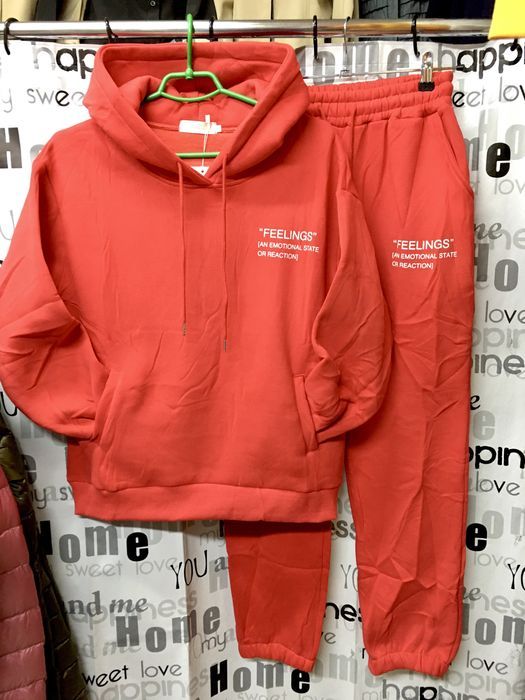 Костюм спортивный тёплый, флис/байка, ХЛОПОК 90%, S/M, L/XL