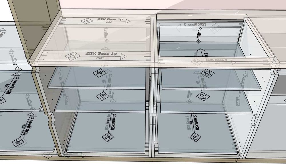 Конструктор корпусних мебелів SketchUp -ViyarPrо- Проекти - Креслення