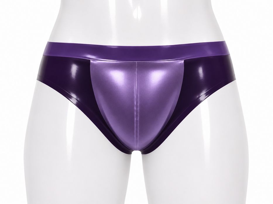 Outlet spodenki bokserki majtki męskie fiolet latex lateks okazja