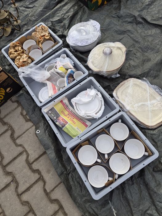 Porcelit Pruszków talerze różne.