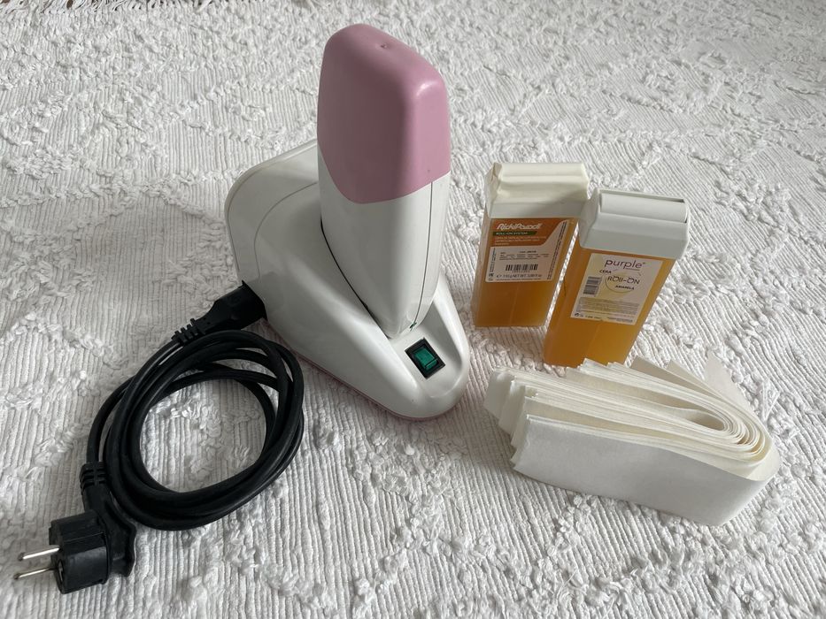 Aquecedor de cera, 2 rollon e bandas