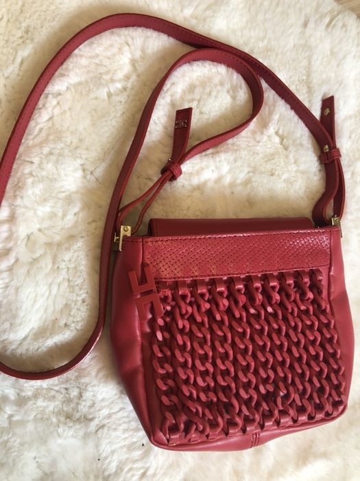 elisabetta franchi torebka łańcuch czerwona oryginał nowa 19x17cm