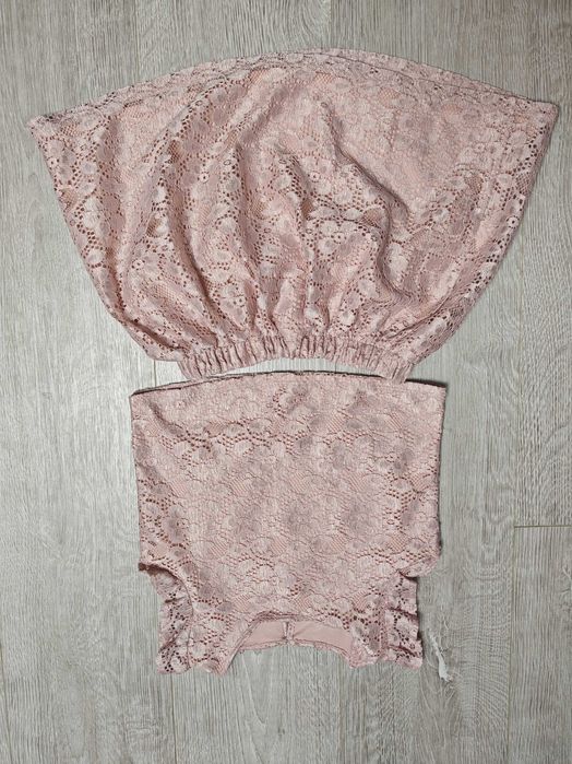 Komplet koronkowy - spódnica i bluzka, H&M, rozm. 98/104