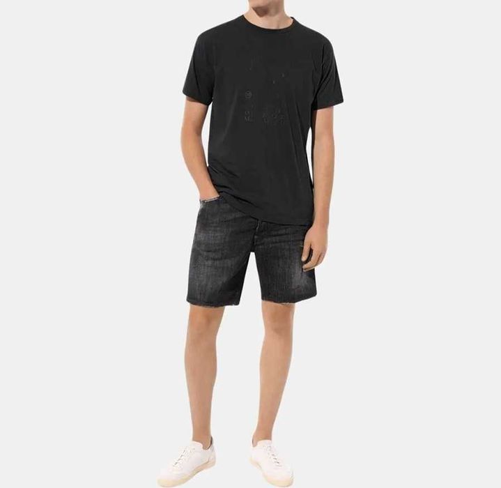 DSQUARED2 jeansowe szorty MARINE SHORT spodenki NERO