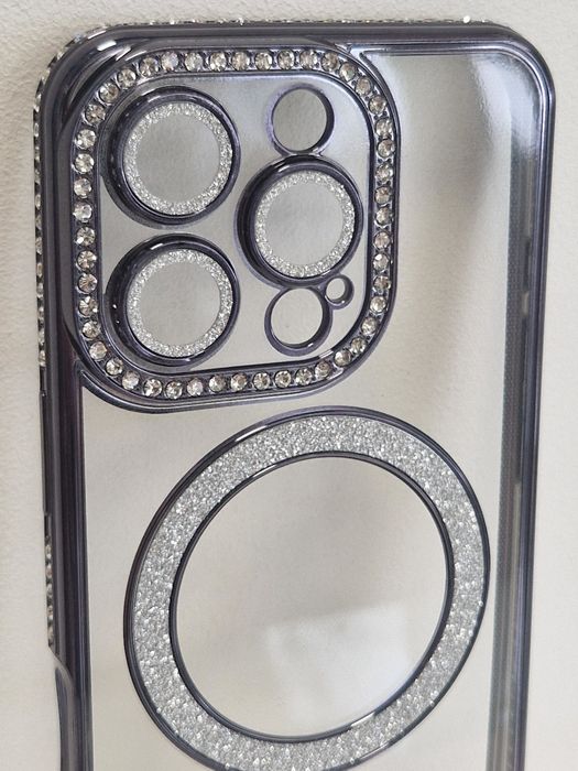 Bling Magsafe Case do Iphone 16 Pro Max czarny