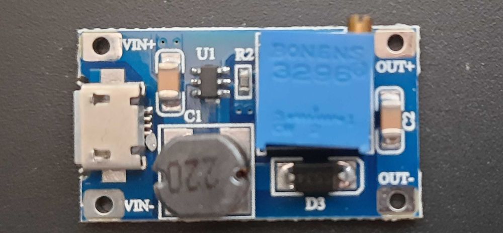 Підвищувач напруги МТ3608 micro USB або пайка DC-DC 2-24В - 9-28В 2А ...