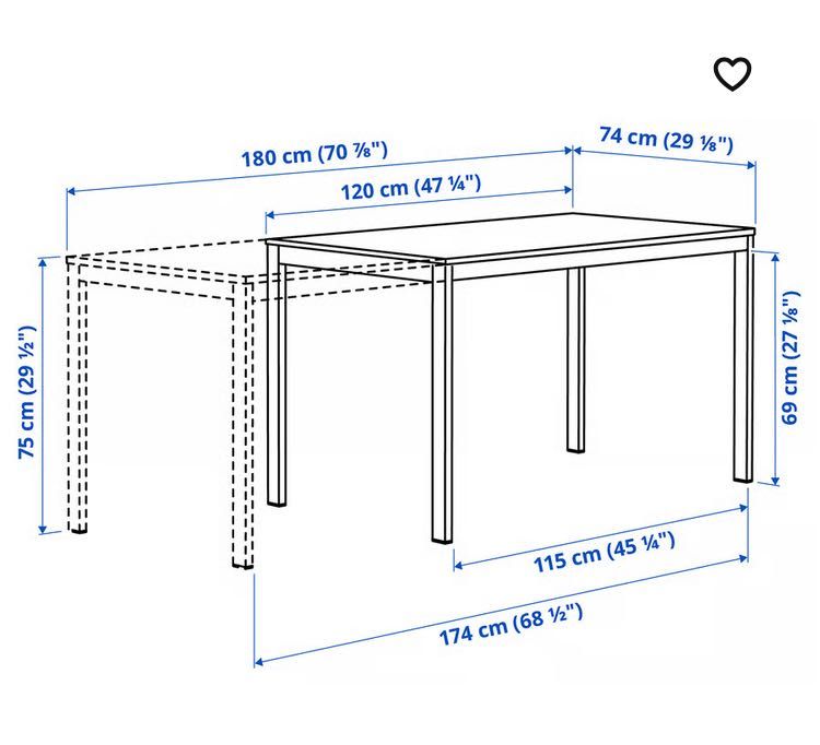 Mesa Ikea Extensível até 8 lugares