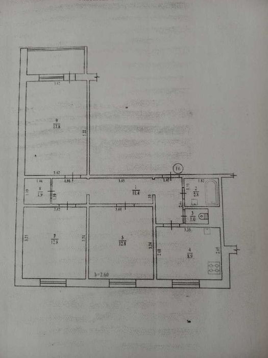 3-кімнатна квартира 74 м² з євроремонтом . Район 1-ї міської лікарні