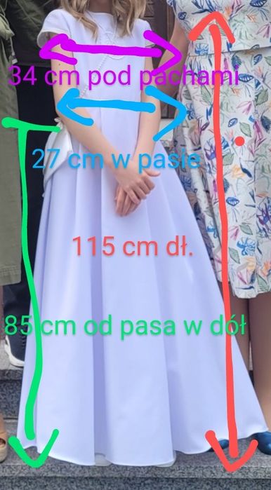 Sukienka komunijna dla szczupłej