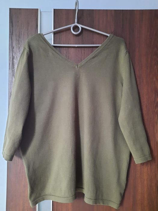 Sweterek Bonprix ciemna zieleń/khaki