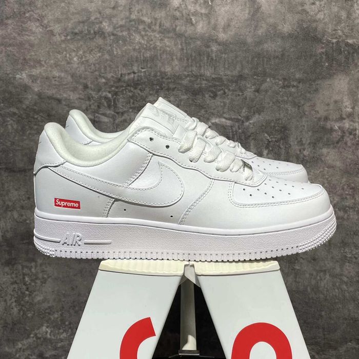 Buty meskie Nike_Air_Force_1_Low_'07_Supreme_Biały buty sportowe R.45