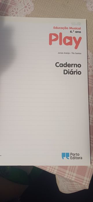 Caderno diário musica 6to ano
