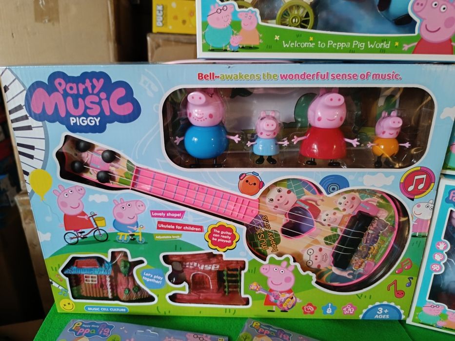 Фігурки Свинка Пеппа Пепа ігровий набір для дівчинки пазли гітара