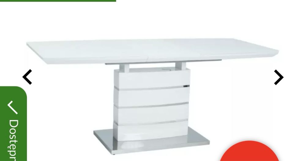 Stół Estelo rozkładany 140-180 cm szerokość 80 bialy jak nowy