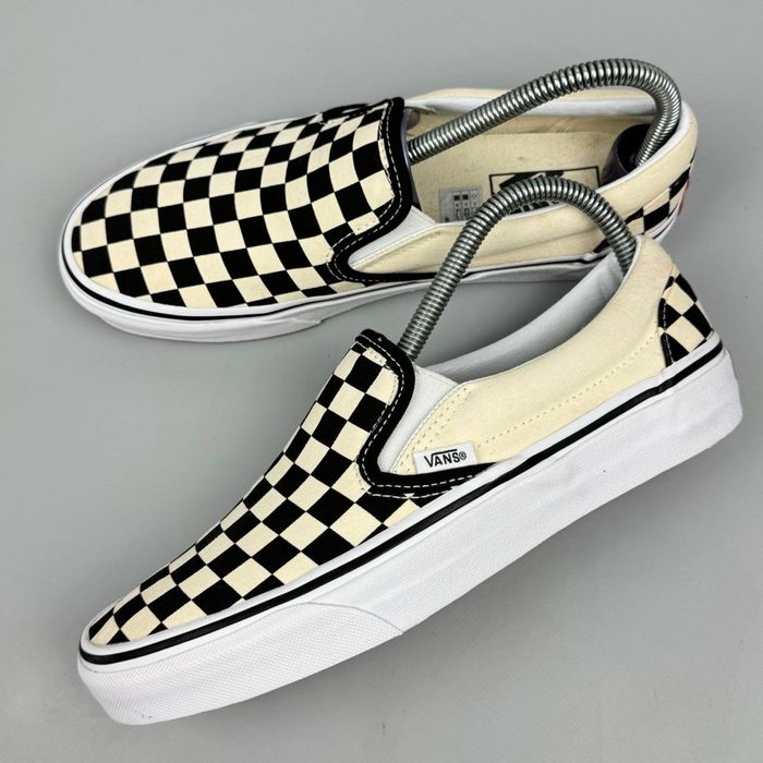 Vans Slip On Check кеди кросівки кеды кроссовки обувь взуття черевики для міста класичні повсякденне універсальні ванс олд скул сліпони клетка