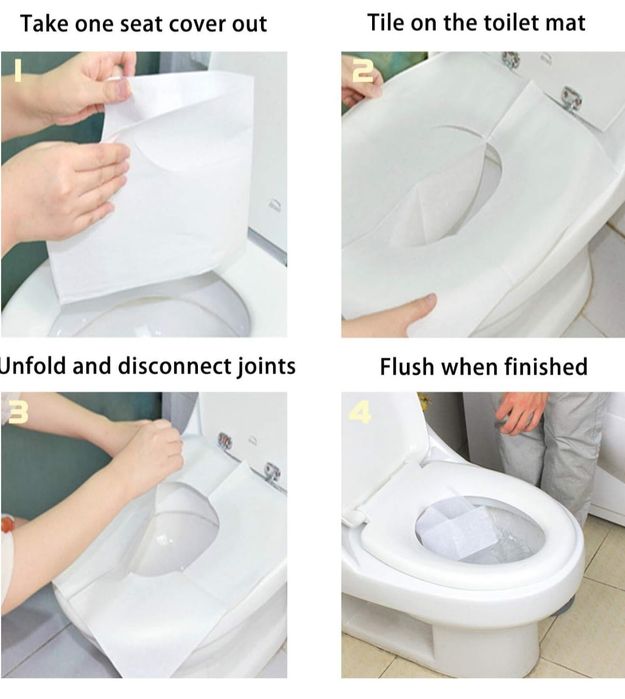 OBSGUMU 100 sztuk jednorazowych pokrowców na deskę sedesową