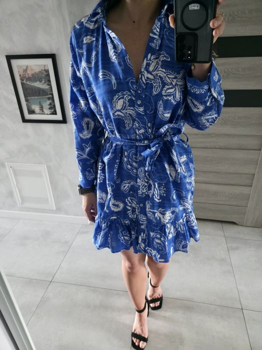 Niebieska sukienka Zara rozm. XS