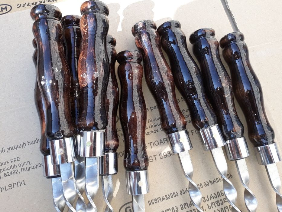 Шампура с деревянными ручками 3 мм